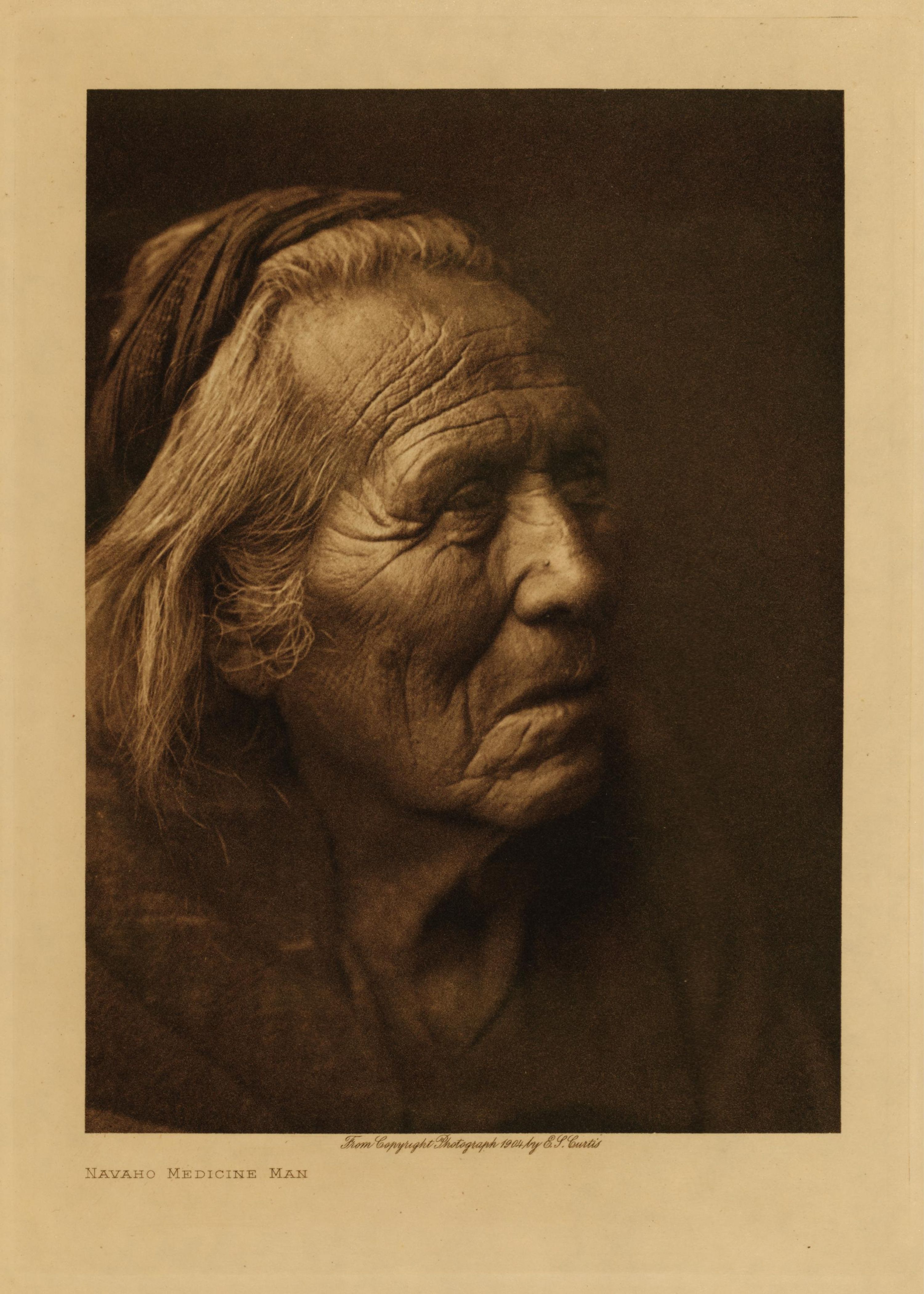 Navaho Medicine Man. Photogravure plate from Volume One.